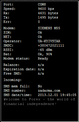 Les paramètres de Siemens M55 