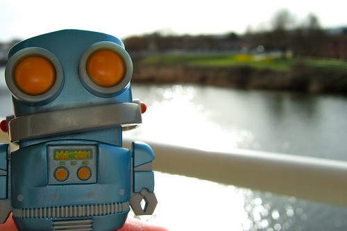 Robô no rio Taff