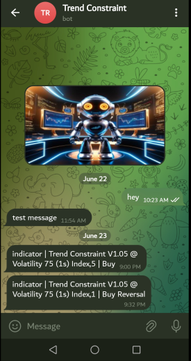 Telegram Chat With Trend  Contraint telebot