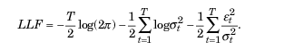 LogLikelihood Gaussian