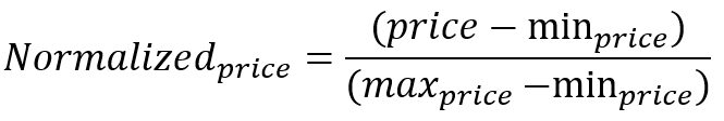 Formula for normalizing data