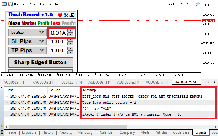 NON-NUMERAL INPUT