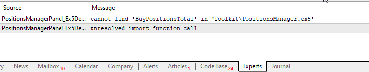 Unresolved import function call EX5 error