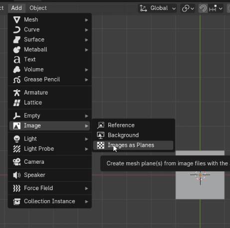 Importieren einer Price-Man-Bilddatei in Blender 3D