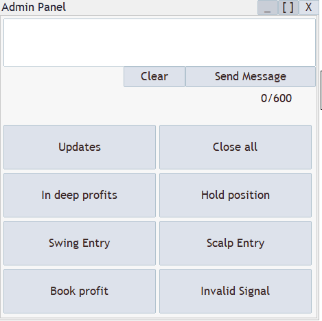 Simple Admin with Quick Message buttons