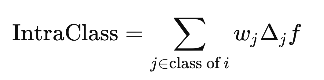 Intra-class distance