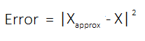 Error of Approximation 