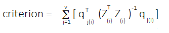 Formula for the criterion