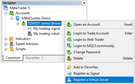 MetaTrader VPS se alquila desde la plataforma en solo un par de clicks