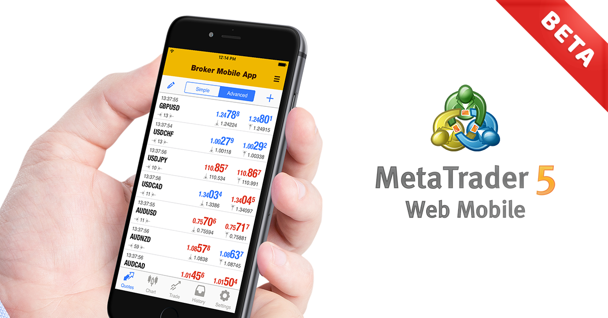 Мобильная версия веб-платформы MetaTrader 5