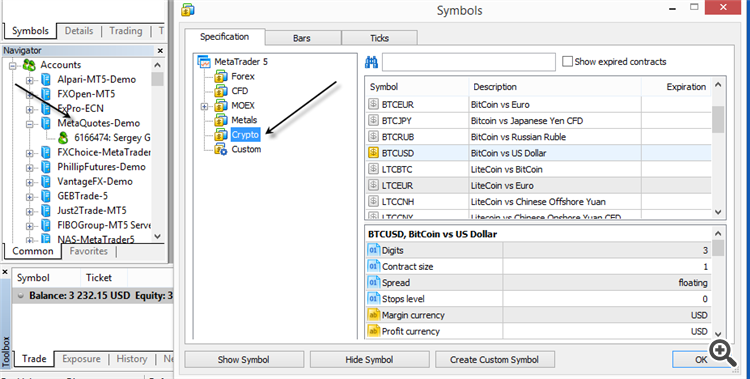 Trading Cryptocurrencies with us