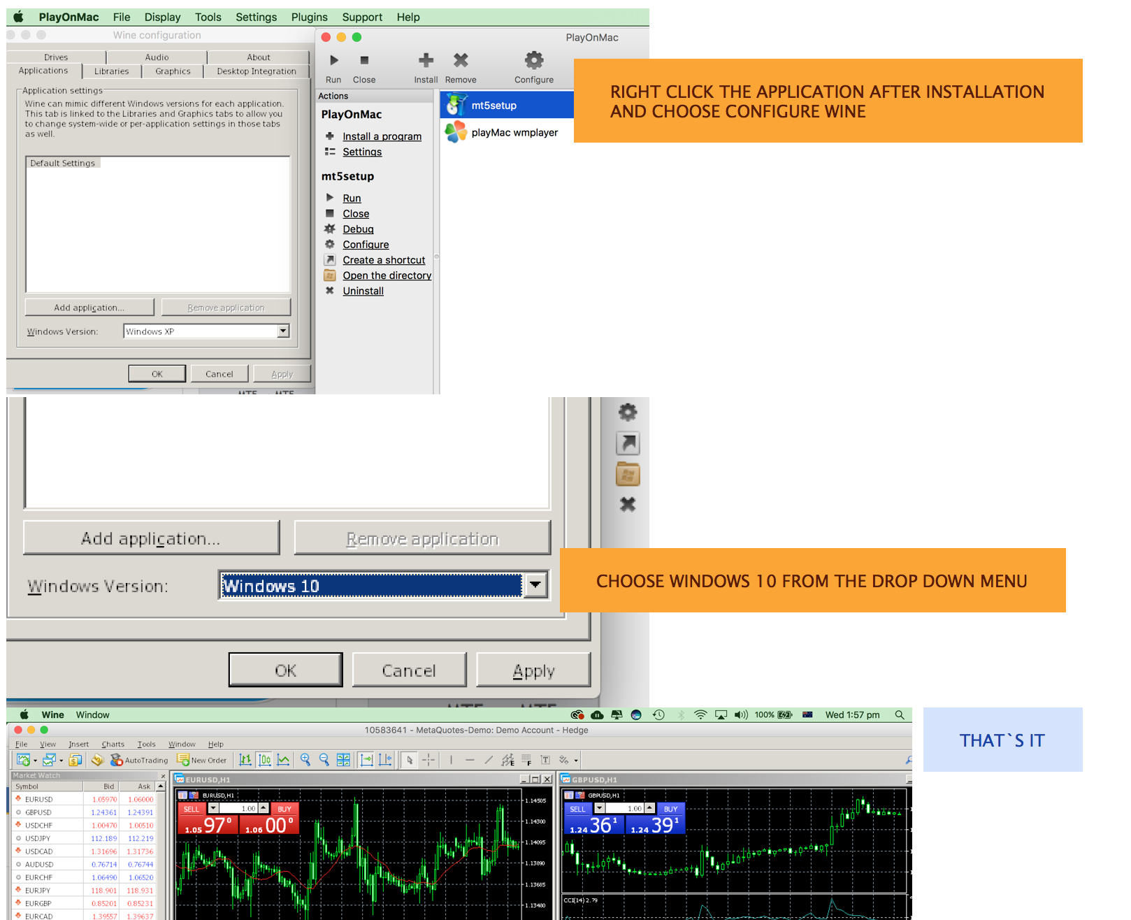 installing metatrader 5 on mac with playMyMac and wine ...