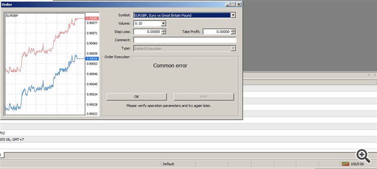Типичная ошибка mt4 connect
