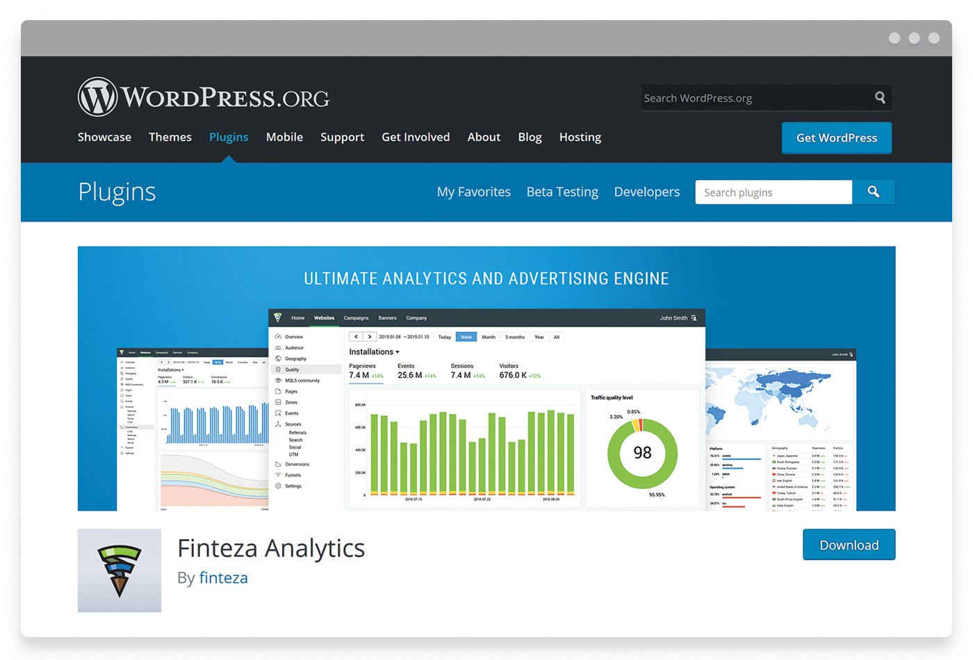 The official plugin for integrating Finteza web analytics with WordPress websites