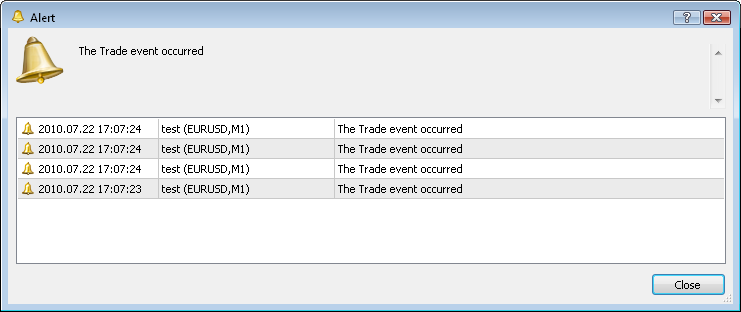 Processamento de eventos trade no Expert Advisor usando a função OnTrade()