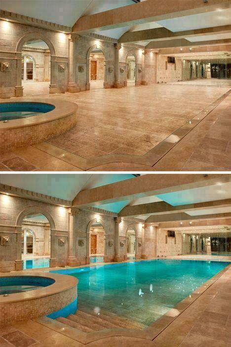 Hidden indoor swimming pool 