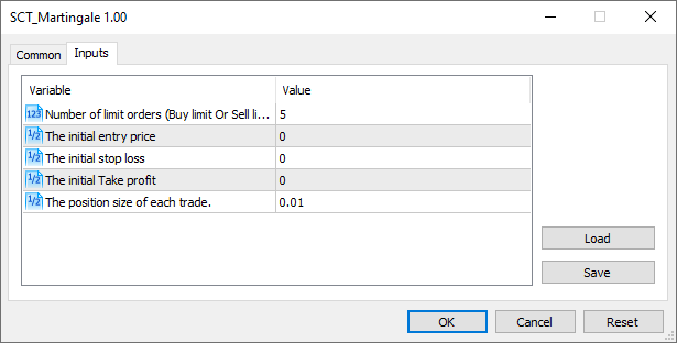 Strategy - Set And Forget (with Martingale system)