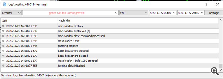 MQL VPS shut down