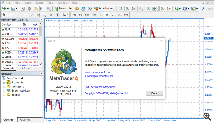 MetaTrader 4 Platform build 1335