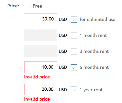 lower minimum price