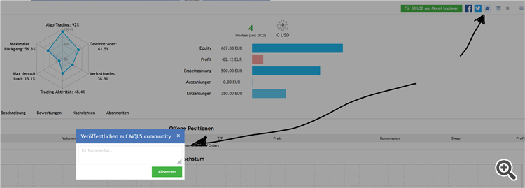 Signal auf MQL5 Community veröffentlichen