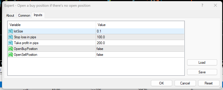 Simple continuous trend-following strategy for buying and selling based on predefined conditions