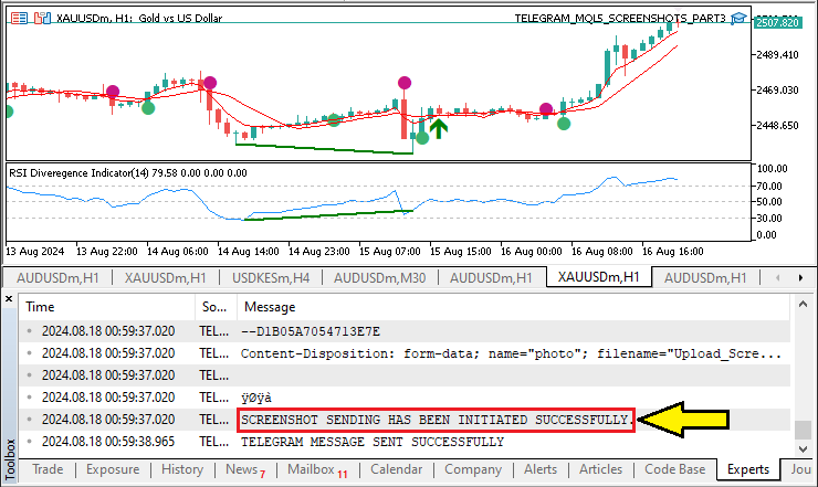 Creating an MQL5-Telegram Integrated Expert Advisor (Part 3): Sending Chart Screenshots with Captions from MQL5 to Telegram