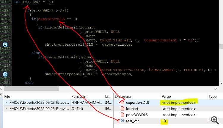 debugging Tab 