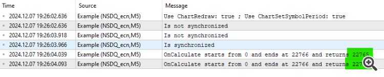 OnCalculate return