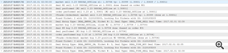 Deal Entry Logs