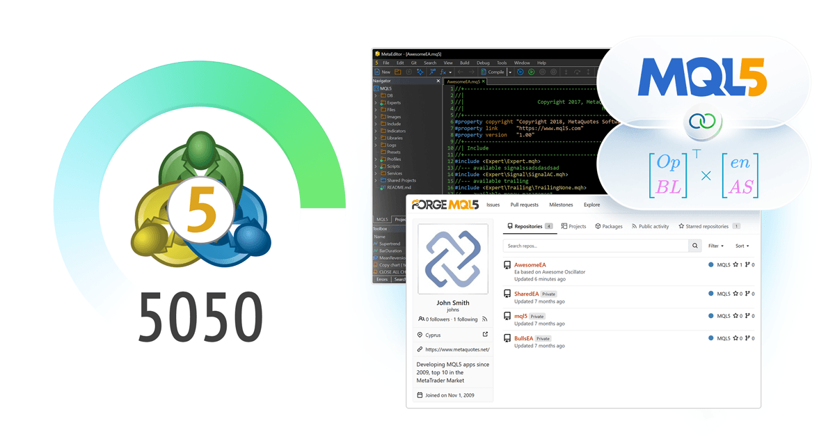 Бета-версия платформы MetaTrader 5 build 5050: Переход на Git и хаб разработчиков MQL5 Algo Forge, темная тема и улучшения интерфейса