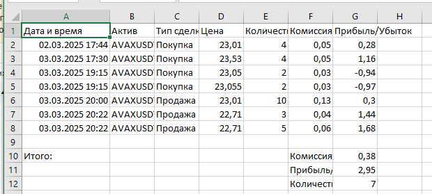 TradeReportExporter