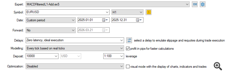 Настройки тестирования