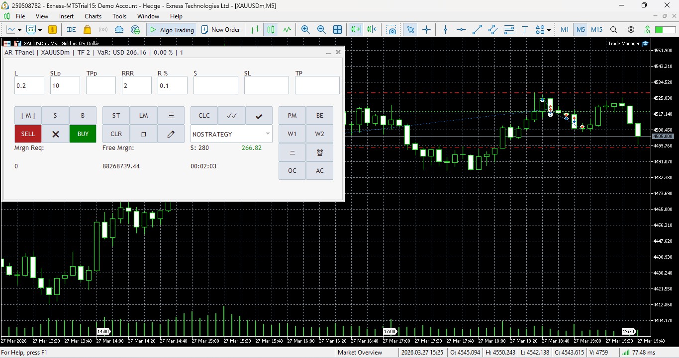 QuantumAlgo Trade Panel