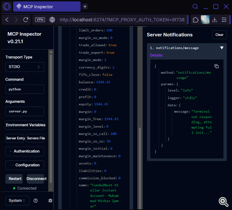 How to connect AI agents to MetaTrader 5 via MCP