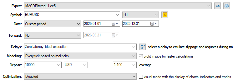 L1 Trend Filter for MACD Strategy