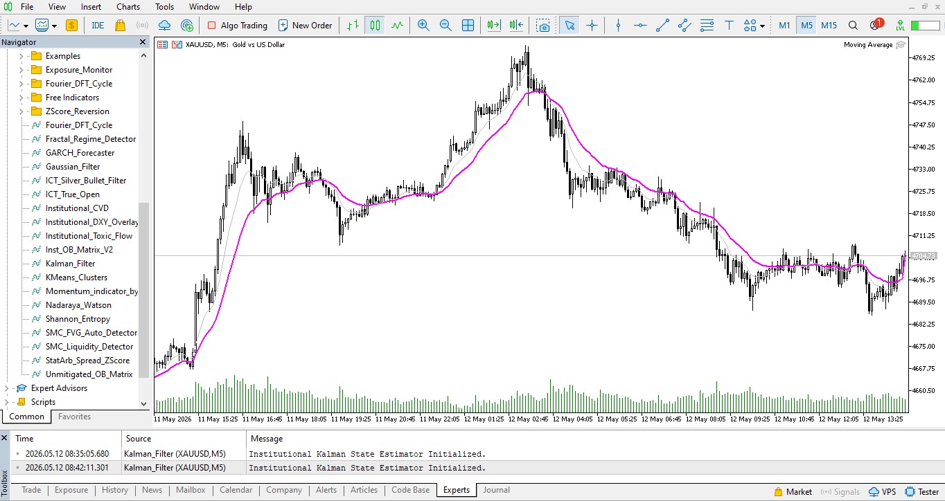 Institutional Kalman Filter (Dynamic True Price Estimator)