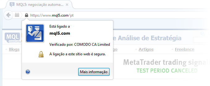 O site MQL5.community mudou para o protocolo de segurança HTTPS