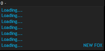 Indicator shows loading