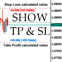 Orders SL and TP Values Show