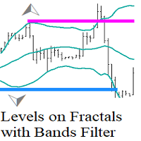 Levels on Fractals with Bands Filter