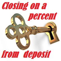 Closing on a percent from deposit