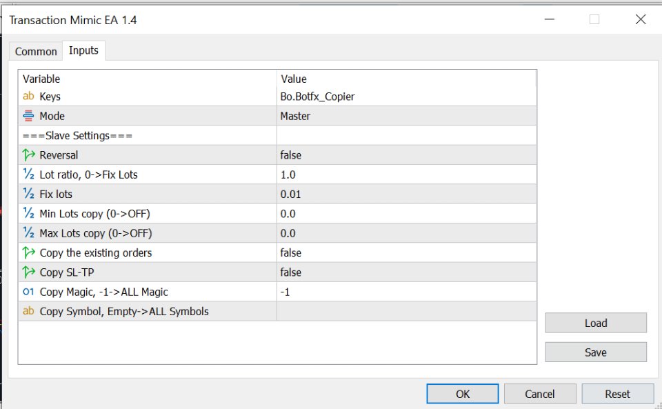Screenshot #1 Transaction Mimic EA