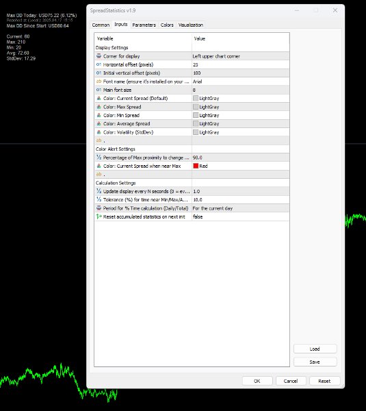 Screenshot #1 Spread Statistics