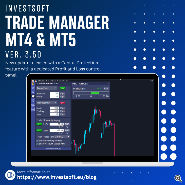 Trade Manager MT5 and MT4 - new update ver. 3.50