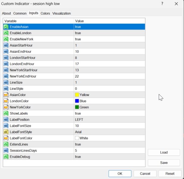 Screenshot #2 Session High Low