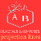 A B fractals and voids projection lines