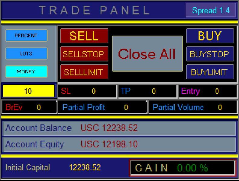 Снимок экрана #2 Trade Panel And Strategy Tester