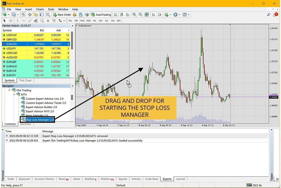 スクリーンショット #9 Stop Loss Manager Eval MT4