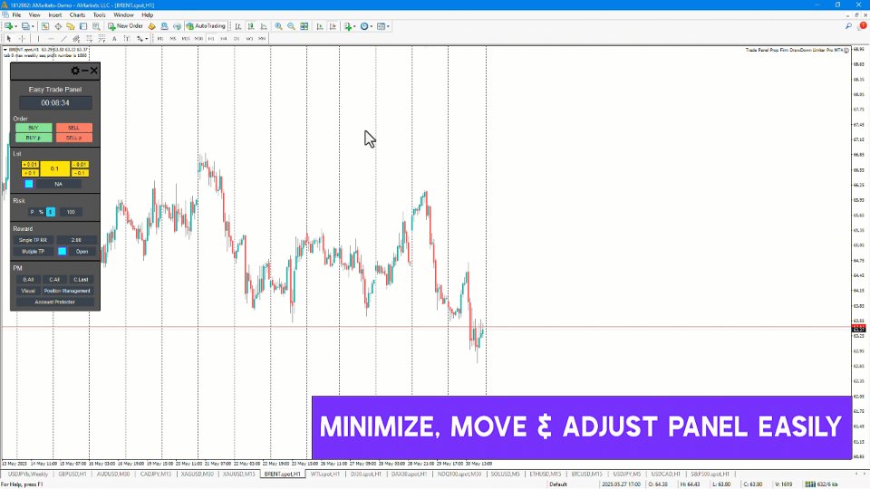Screenshot #9 Trade Panel Prop Firm Drawdawn Limiter Pro MT4